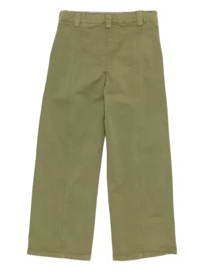Aspesi Button-fastening Trousers In Green