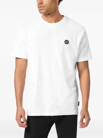 Philipp Plein Lightweight Short Sleeve Crew Neck T-shirt In White