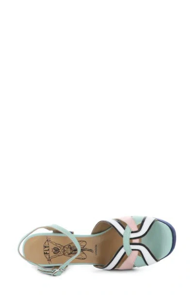 Fly London Ezui Ankle Strap Platform Sandal In Green