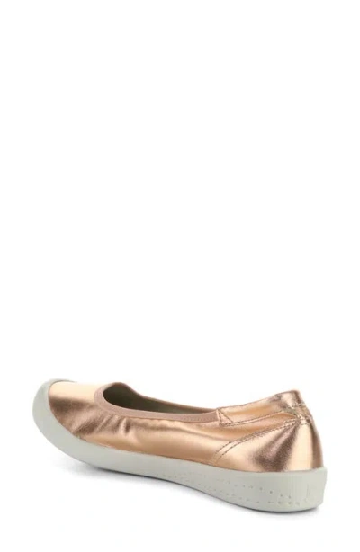 Softinos By Fly London Ilme Ballet Flat In Gold