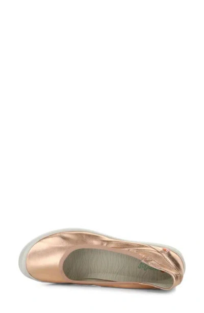 Softinos By Fly London Ilme Ballet Flat In Gold