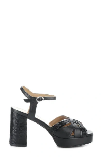Fly London Ezui Ankle Strap Platform Sandal In Black