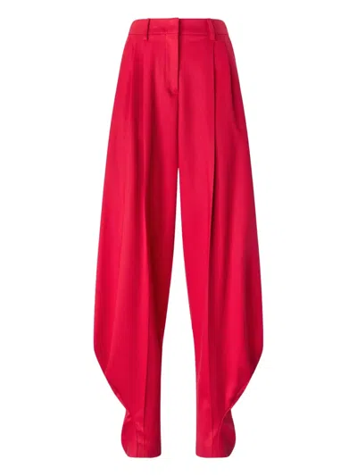 Genny High-waisted Cuffed Trousers In Pink