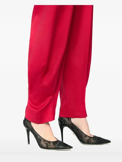 Genny High-waisted Cuffed Trousers In Pink