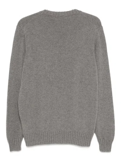 Dell'oglio Ribbed Sweater In Gray