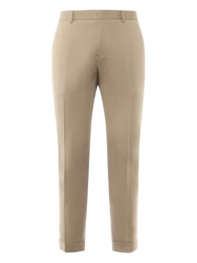 Be Able Tailored Wool-blend Gabardine Trousers In Neutral