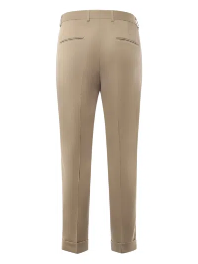 Be Able Tailored Wool-blend Gabardine Trousers In Neutral