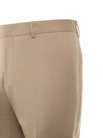 Be Able Tailored Wool-blend Gabardine Trousers In Neutral