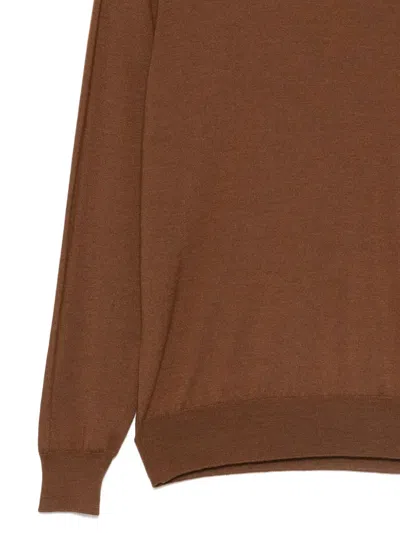 Dell'oglio Crew-neck Sweater In Brown