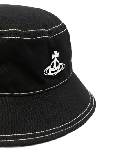 Vivienne Westwood Orb Bucket Hat In Black