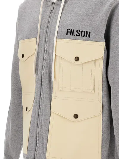 Junya Watanabe Drawstring Hooded Jacket In Gray