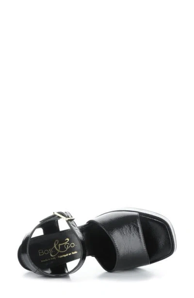 Bos. & Co. Finlee Ankle Strap Platform Sandal In Black