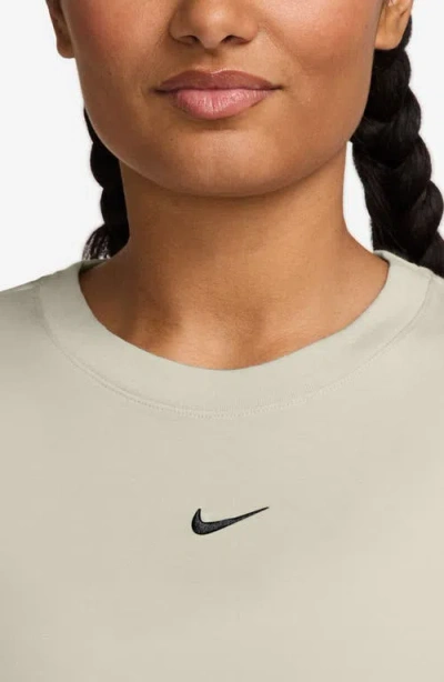 Nike Sportswear Chill Knit Slim Long Sleeve Crop T-shirt In Neutral
