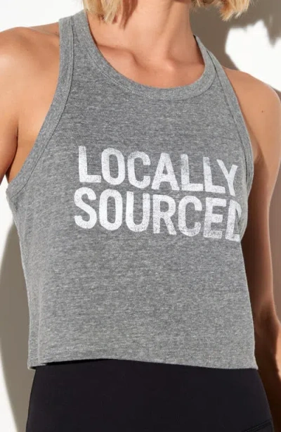 Spiritual Gangster Local Jones Racerback Tank Top In Gray