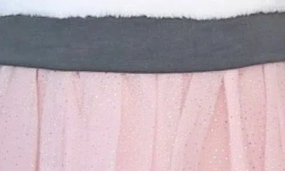 Zunie Kids' Penguin Embroidered Long Sleeve Plissé Dress In Pink