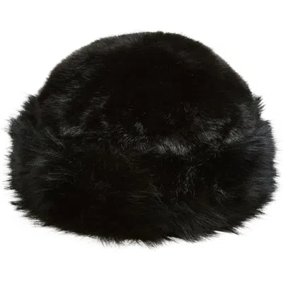 Tasha Après Ski Faux Fur Bucket Hat In Black