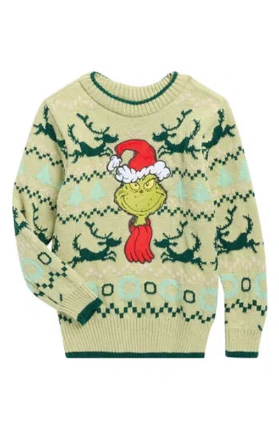 Assorted Kids' Grinch & Max Christmas Sweater In Green