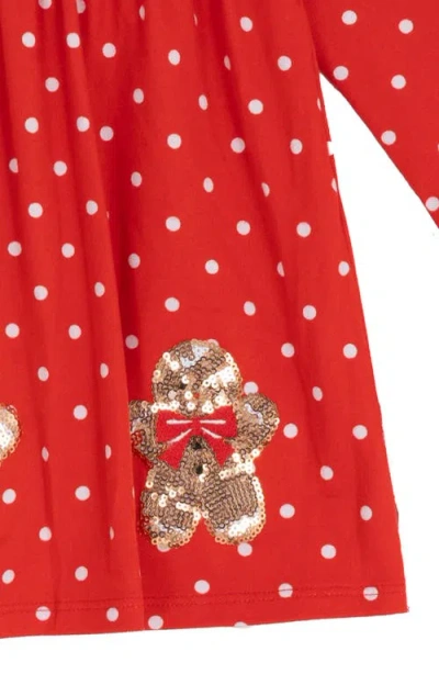 Rare Editions Holiday 4-piece Assorted Long Sleeve Dresses & Headbands Set In Multi