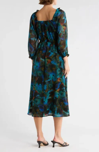 Hutch Julieta Long Sleeve Fit & Flare Dress In Multi