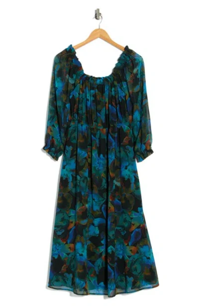 Hutch Julieta Long Sleeve Fit & Flare Dress In Multi