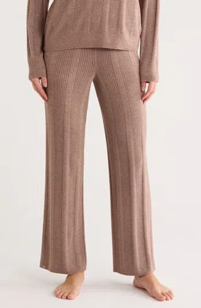 Barefoot Dreams ® Cozychic® Ultra Lite® Metallic Ribbed Pajama Pants In Brown