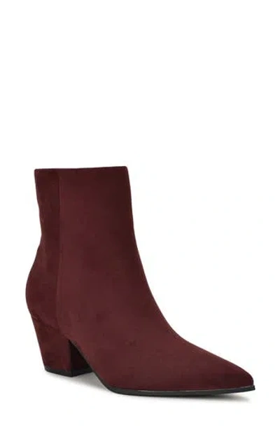 Nine West Serri Block Heel Bootie In Brown