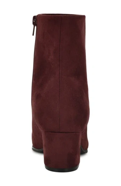 Nine West Serri Block Heel Bootie In Brown