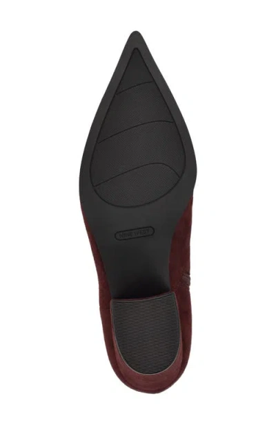 Nine West Serri Block Heel Bootie In Brown