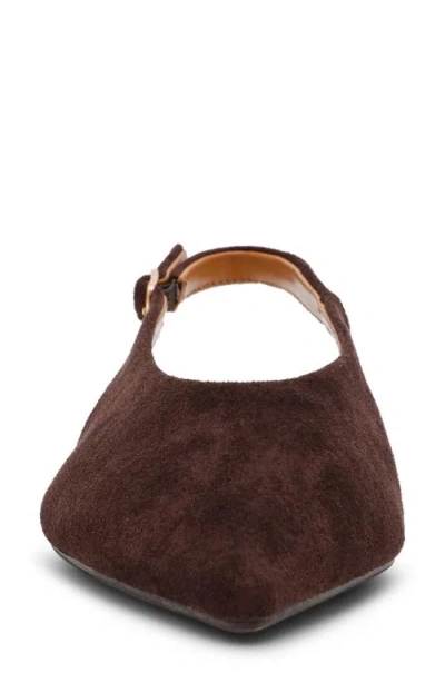 Dolce Vita Dv By  Empress Pointed Toe Slingback Flat In Brown
