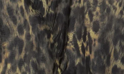 Allsaints Elia Long Sleeve Ruched Mesh Top In Multi