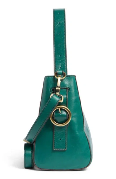Hobo Small Render Leather Crossbody Bag In Green