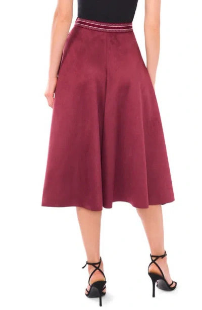 Halogen ® Faux Suede Wide Leg Culottes In Burgundy