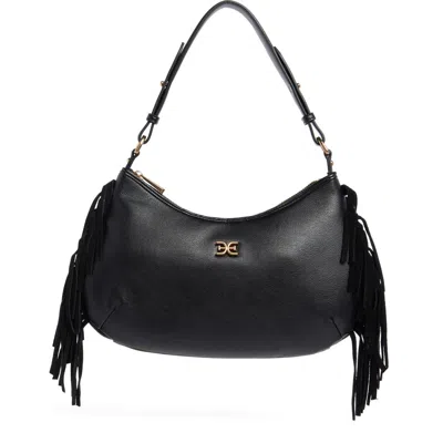 Sam Edelman Nylie Fringe Shoulder Bag In Black