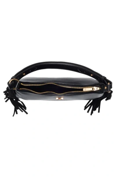 Sam Edelman Nylie Fringe Shoulder Bag In Black