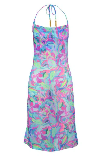 Sunshine 79 Swirltopia Halter Cover-up Dress In Multi