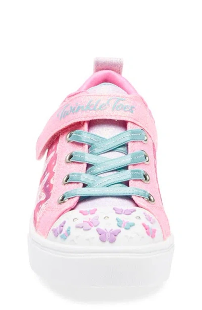 Skechers Kids' Rainbow Cloud Light Up Sneaker In Pink