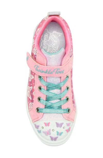 Skechers Kids' Rainbow Cloud Light Up Sneaker In Pink