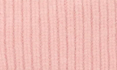 Ted Baker London Faux Fur Pompom Cuffed Beanie In Pink