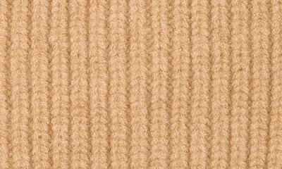 Ted Baker London Faux Fur Pompom Cuffed Beanie In Brown