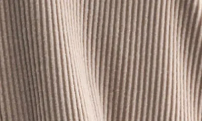 Lush Split Neck Long Sleeve Ribbed Top In Green