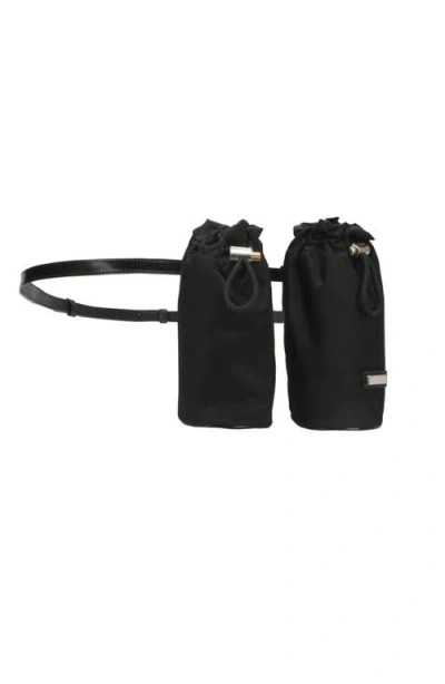 Ferragamo Double Bottle Belt Bag In Black