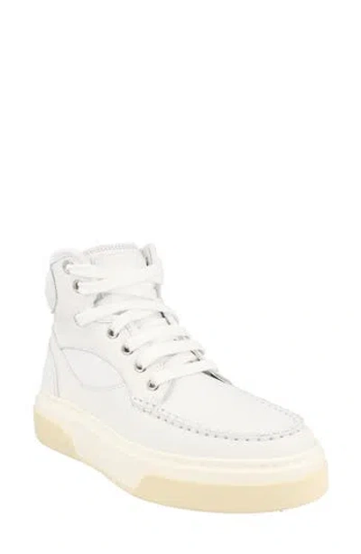 Ferragamo Cassina High Top Sneaker In White