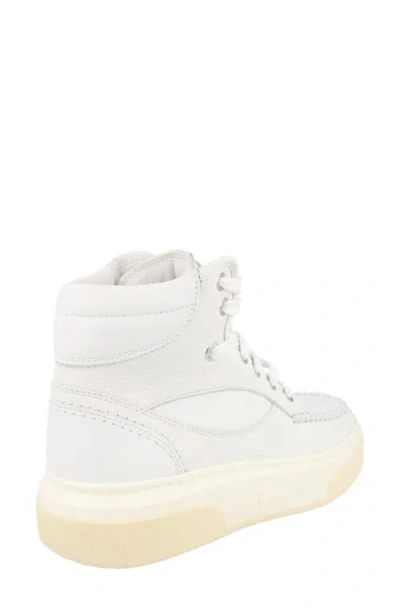 Ferragamo Cassina High Top Sneaker In White