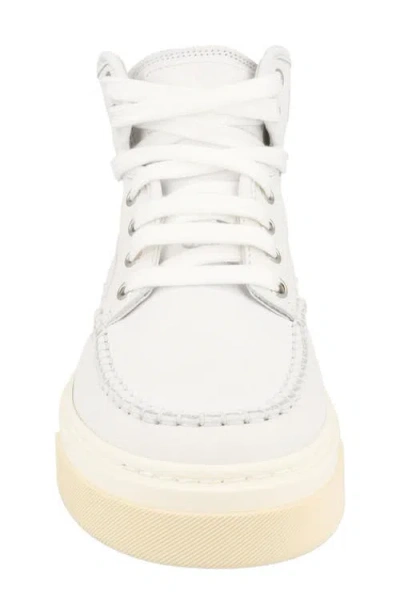 Ferragamo Cassina High Top Sneaker In White