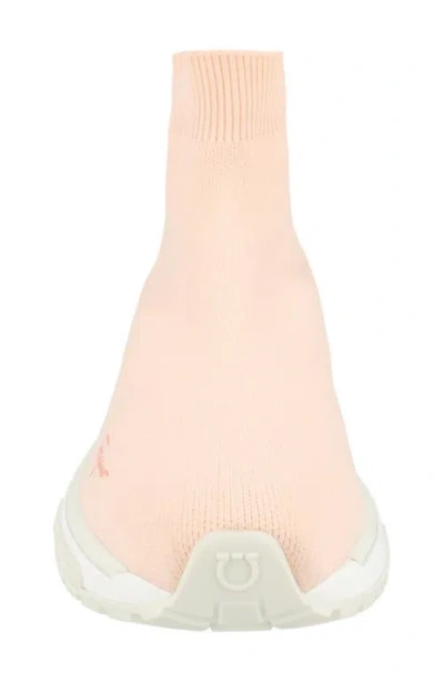 Ferragamo Ninette Knit Sock High Top Sneaker In Pink
