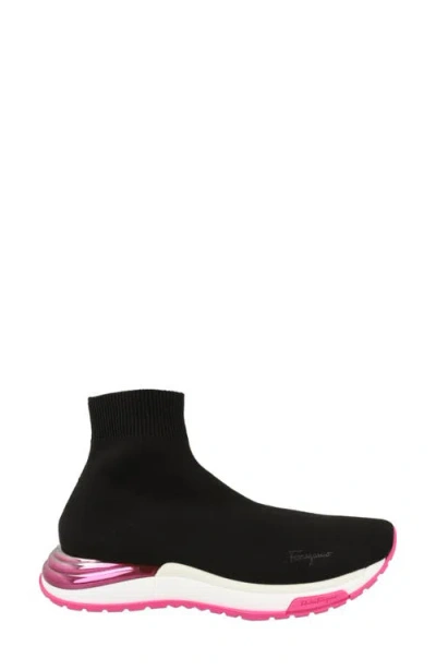 Ferragamo Ninette Knit Sock High Top Sneaker In Animal Print