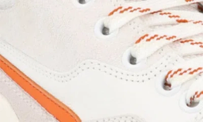 Ferragamo Leather High-top Sneaker In Orange