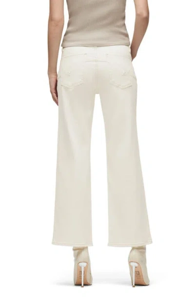 Hudson Rosie High Rise Wide Leg Ankle Jeans In Ecru In Neutral
