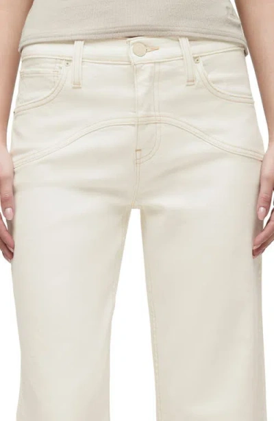 Hudson Rosie High Rise Wide Leg Ankle Jeans In Ecru In Neutral