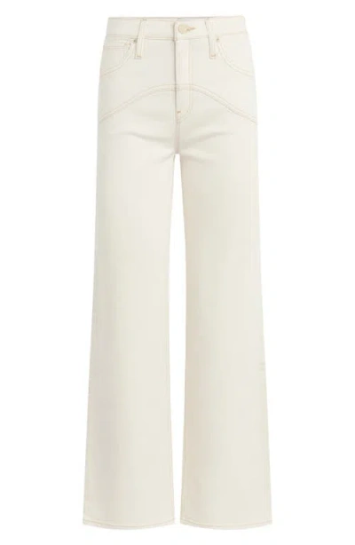 Hudson Rosie High Rise Wide Leg Ankle Jeans In Ecru In Neutral